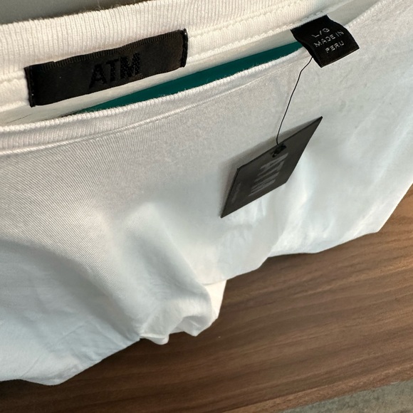 ATM NWT cropped White Long Sleeve Shirt Size Large Anthony Thomas Melillo - Picture 4 of 6